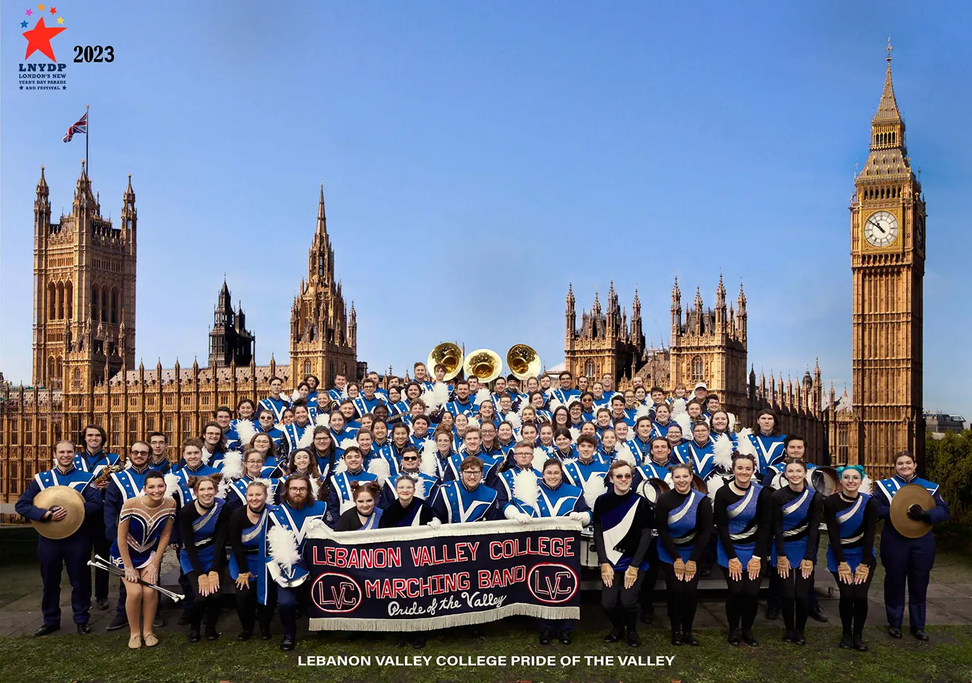 Lebanon Valley College Pride of The Valley marching band in London