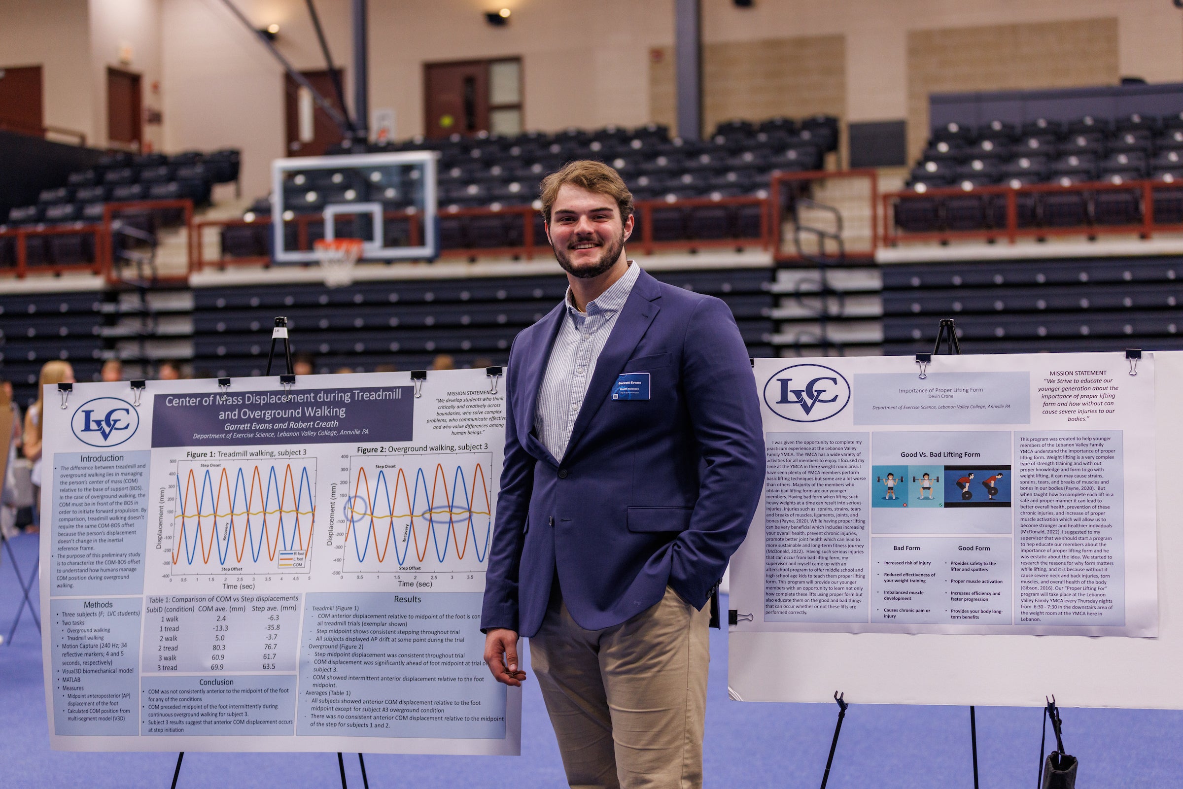 Student shares research display at LVC Inquiry Symposium