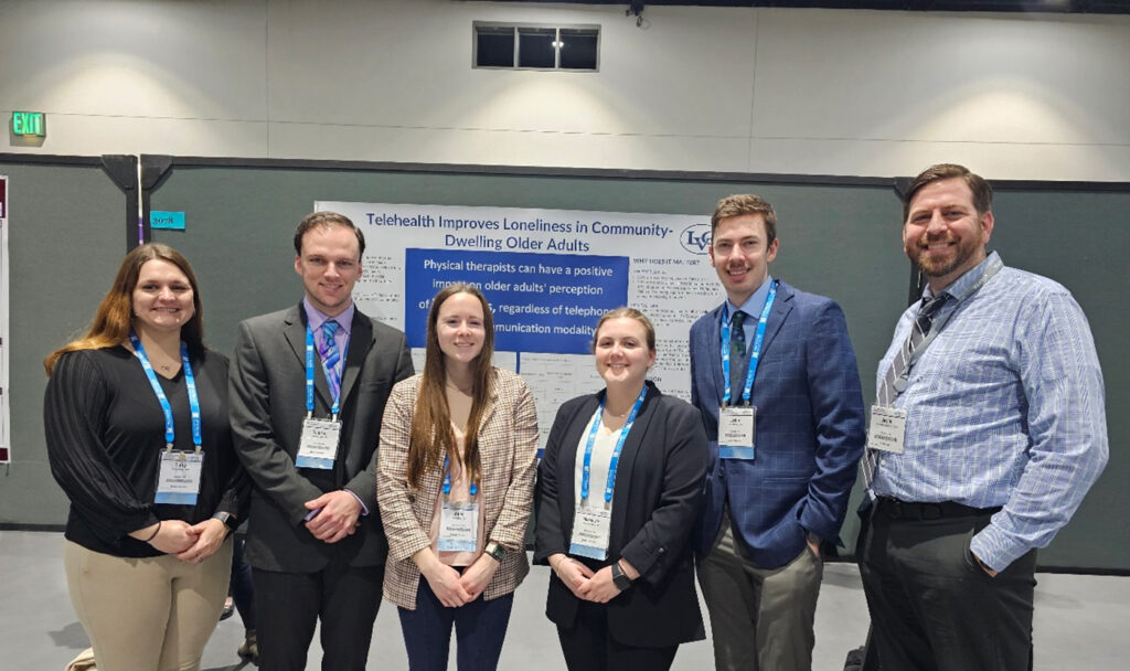 Physical therapy doctoral students at Lebanon Valley College present research at conference.
