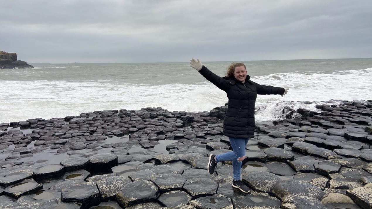 Abby Nagle at Giants Causeway