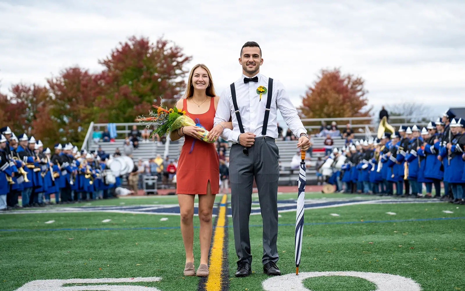 Neuroscience graduate Erica Werner at homecoming football game