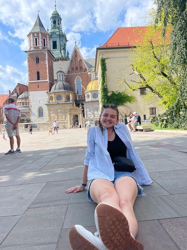 Meg McCracken studying abroad in Poland