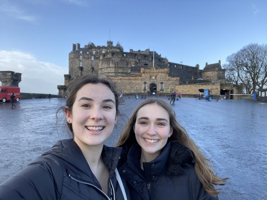 Kaylen Leiby and Lauren Miller in Edinburgh, Scotland