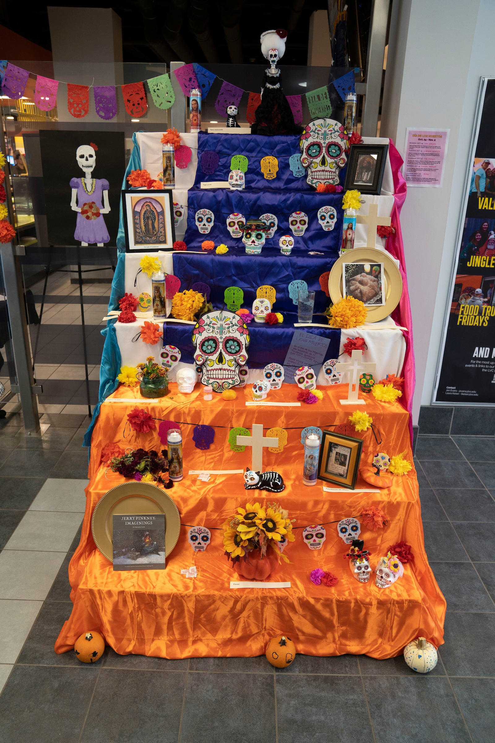 Day of the Dead ofrenda display in Mund College Center