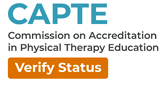 CAPTE Commission on Accreditation in Physical Therapy Education Verify Status graphic
