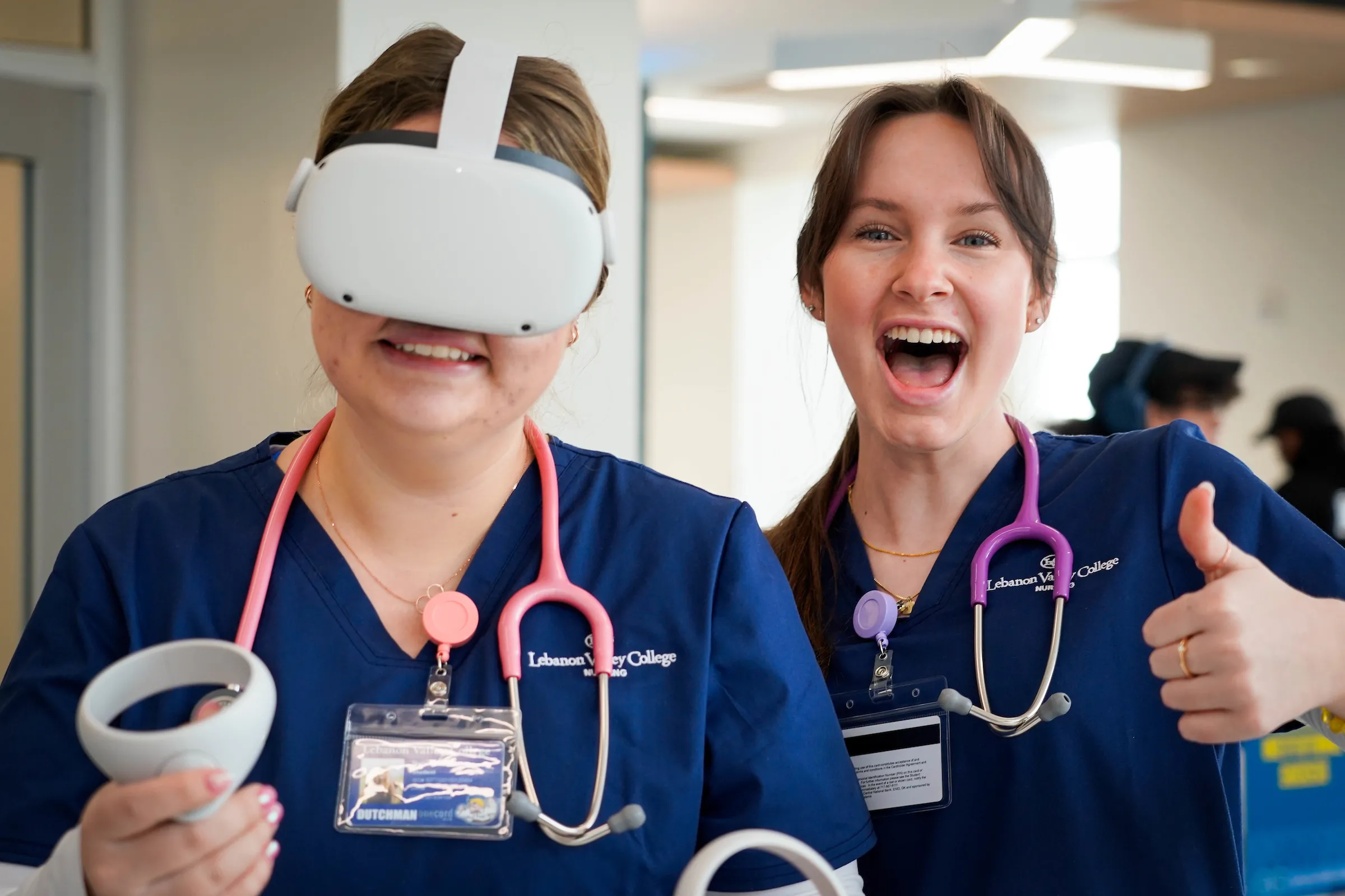 LVC nursing students use VR technology at admitted student event