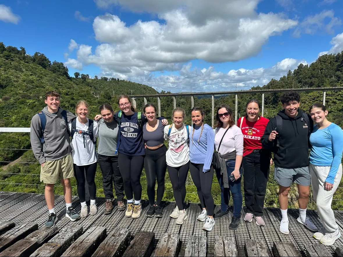 LVC students visit Tongariro National Park while studying abroad in New Zealand