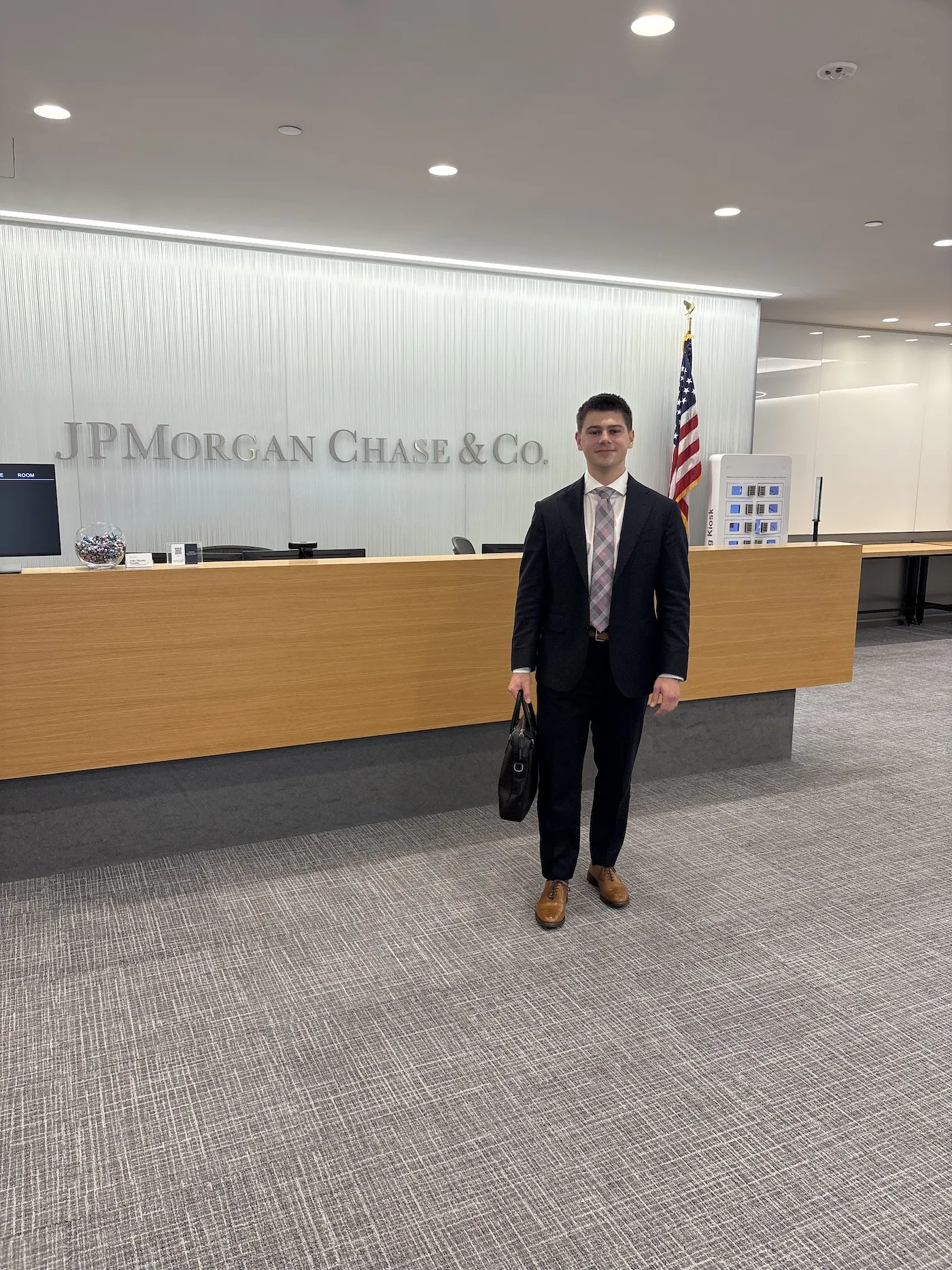 LVC Economics major Roman Schelhorn at JP Morgan internship