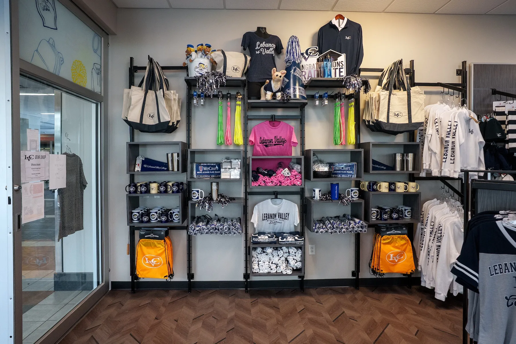 Apparel on LVC Gear Shop wall