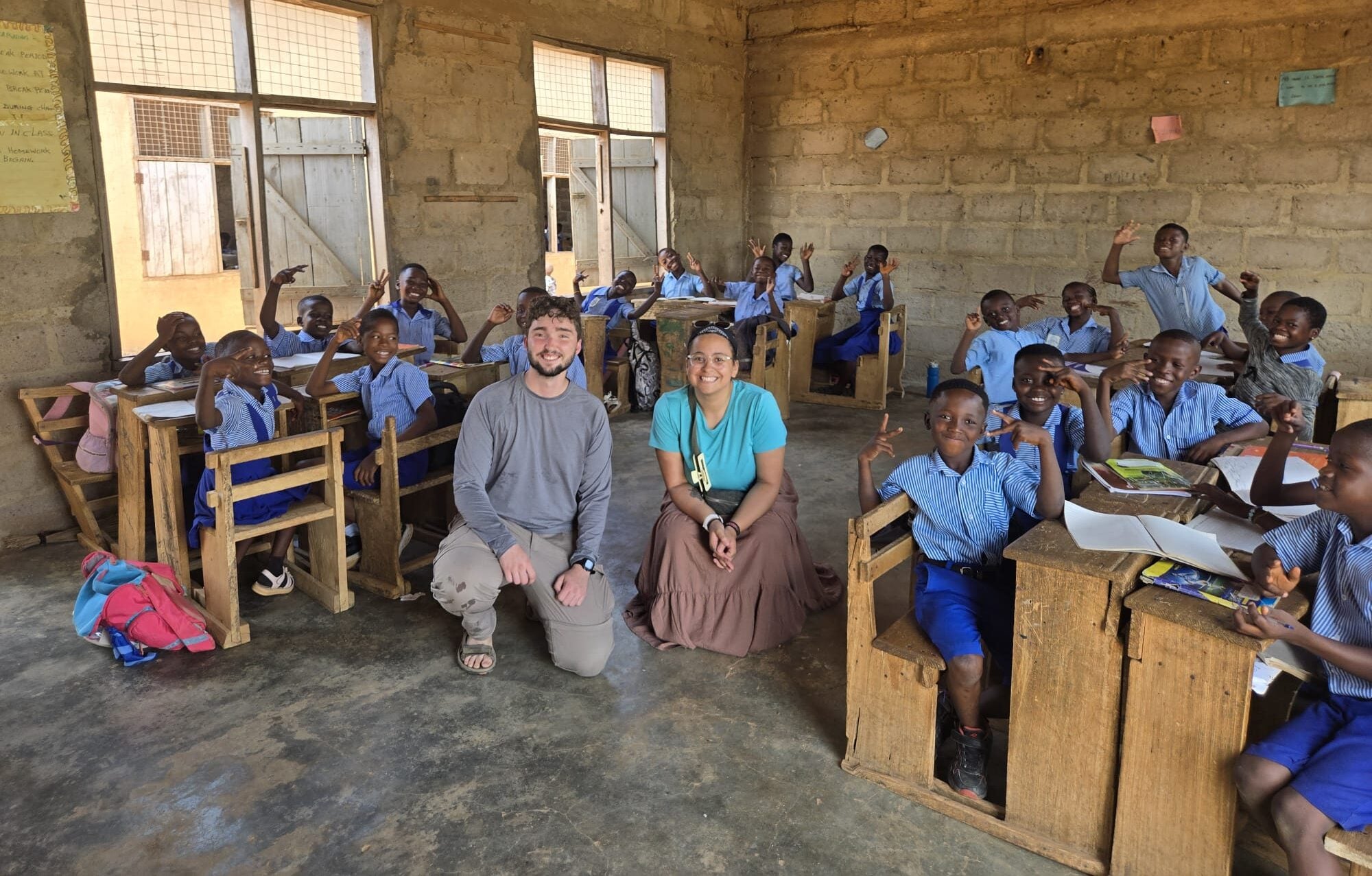 Jaeden Sistrunk in Ghana school