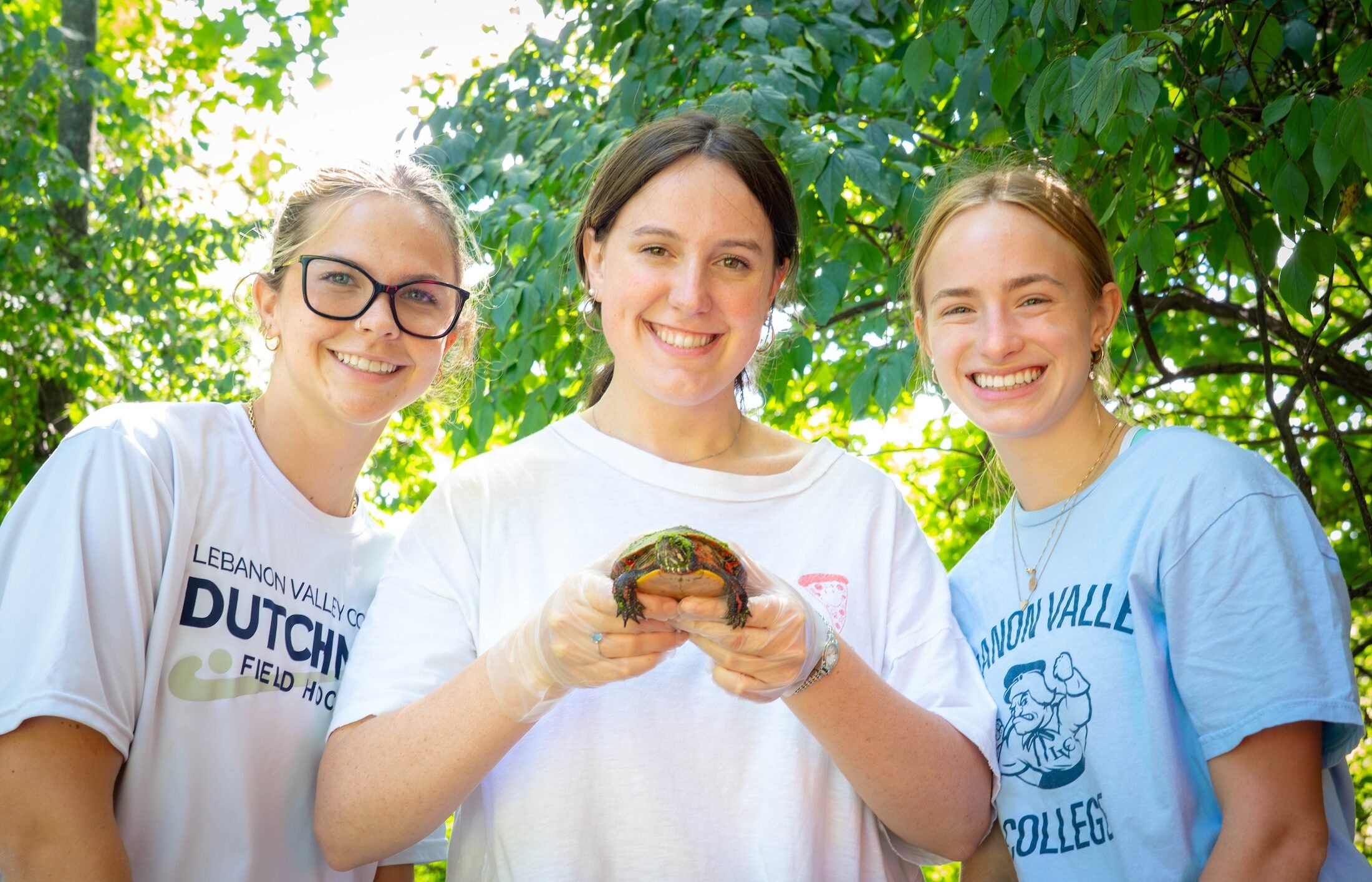 LVC students study turtles in Kreiderheim Pond