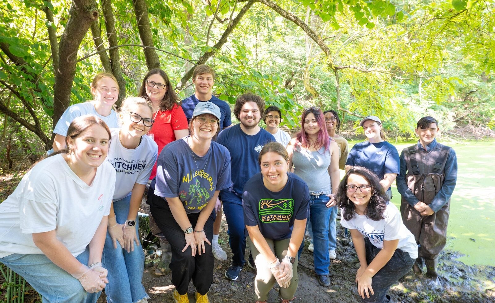 LVC students study turtles in Kreiderheim Pond