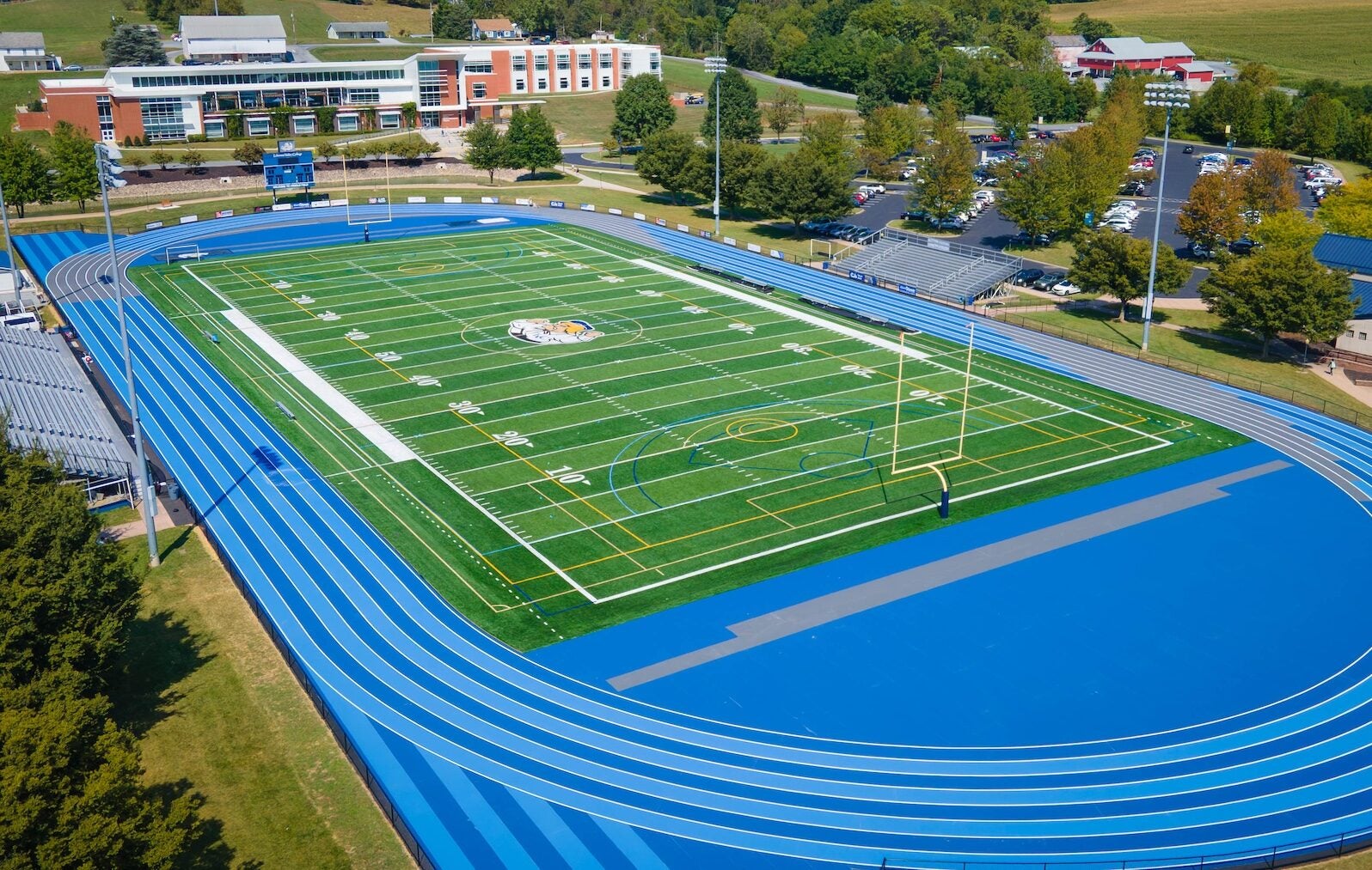 Aerial view of updated LVC field and track