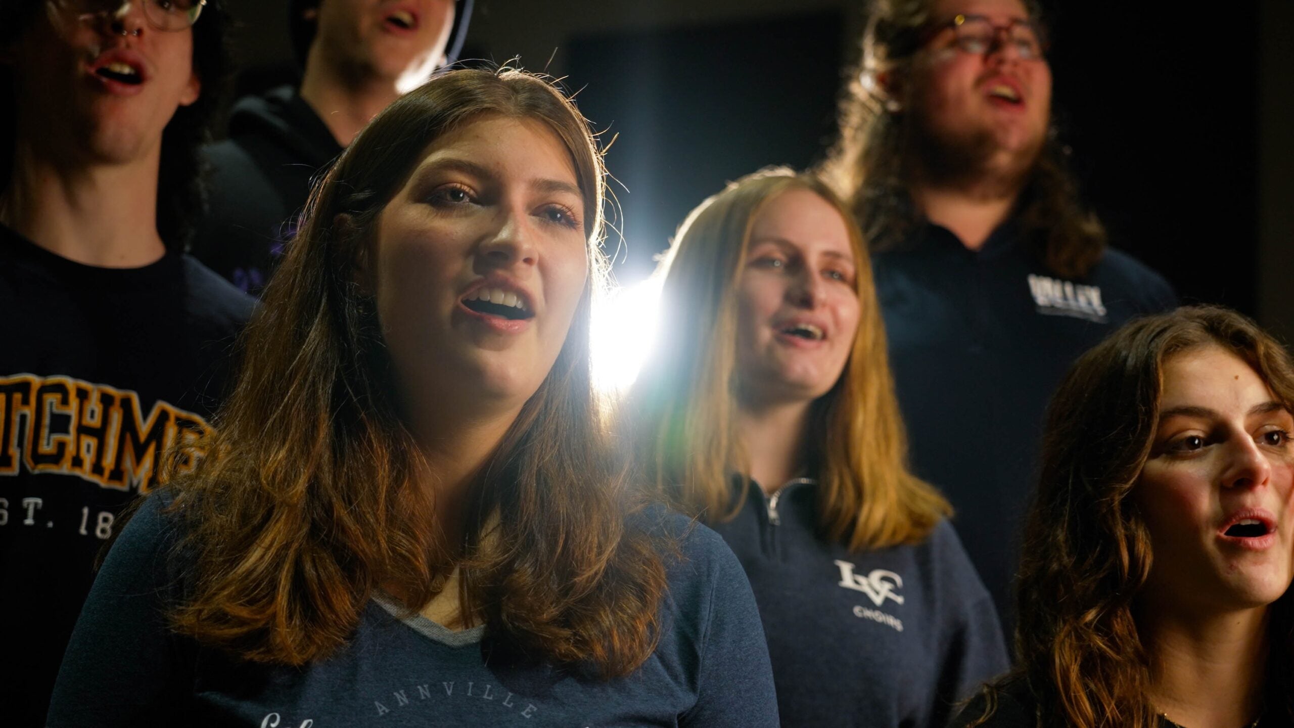 LVC music students rehearse for choir