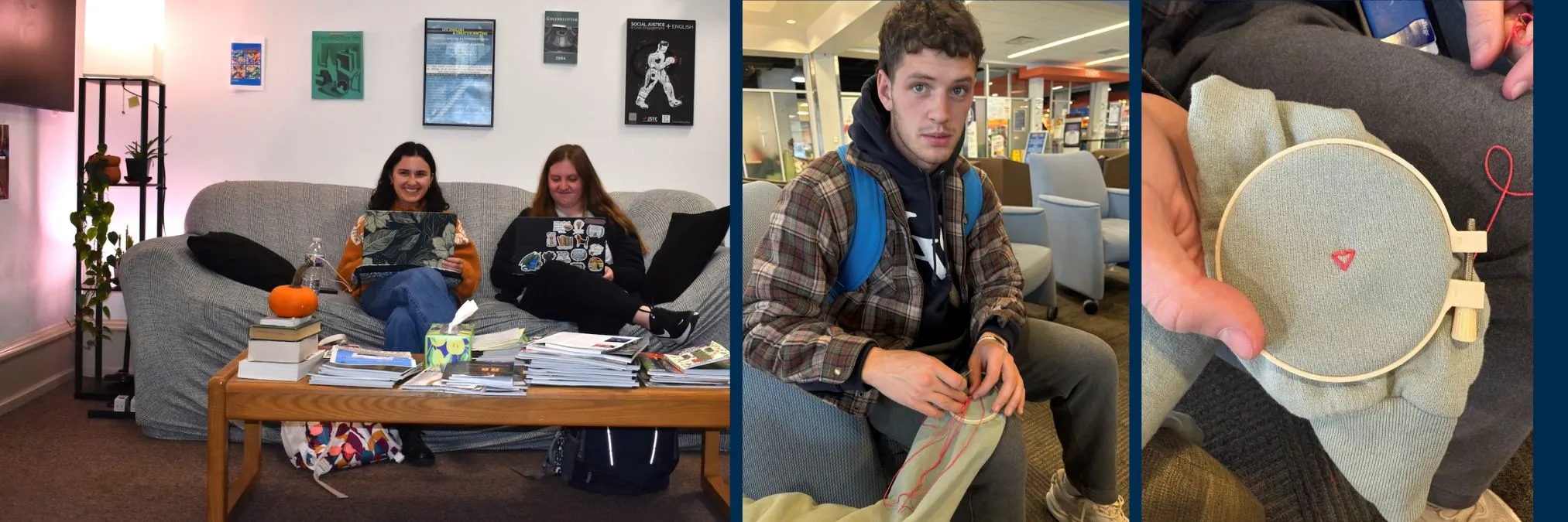 LVC English & Creative Writing students using studios and resources