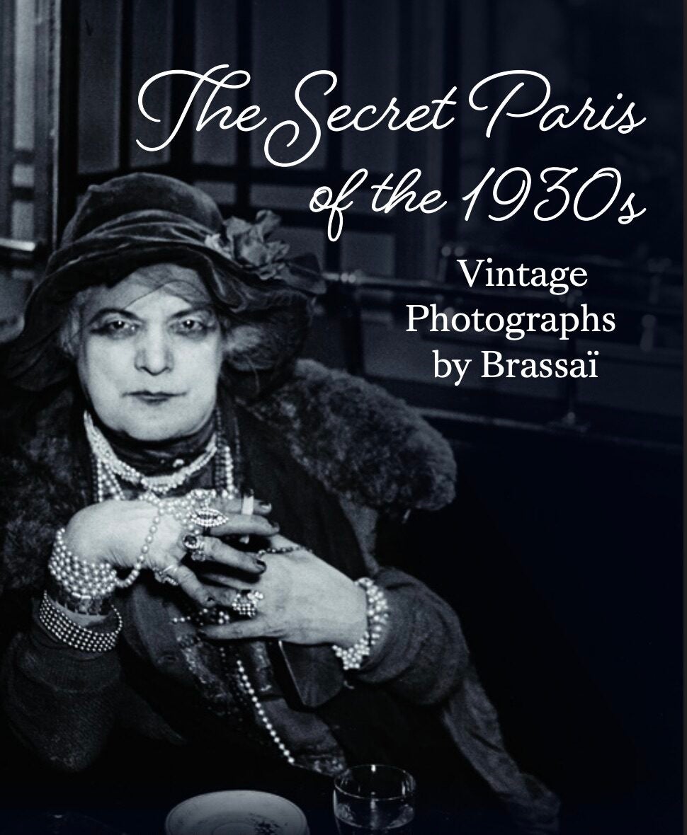 Brassaï (Hungarian-French, 1899–1984), Madame Bijou in the Bar de la Lune, Montmartre, 1932, gelatin silver print, 19 ¾ x 15 ¼ inches. Collection of Michael Mattis and Judith Hochberg.