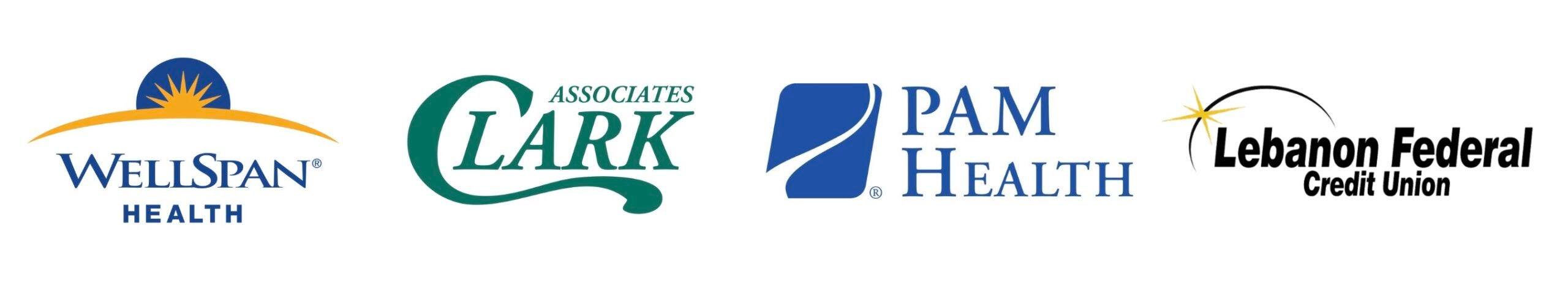 WellSpan Health, Clark Associates, PAM Health, and Lebanon Federal Credit Union logos