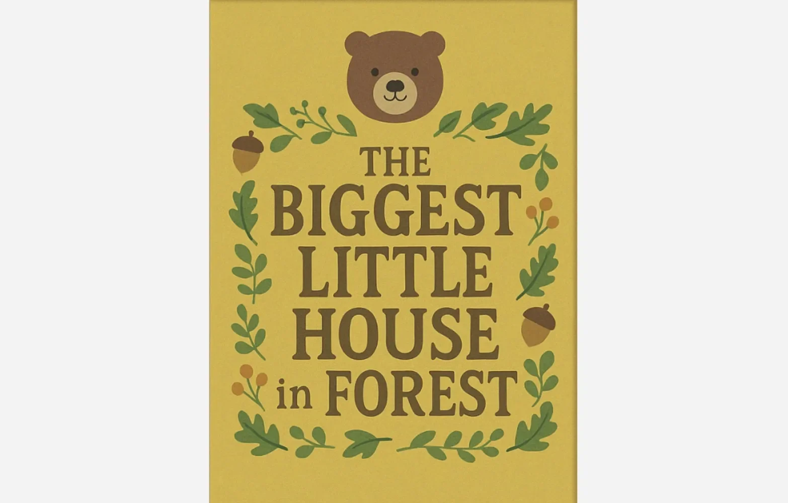 The Biggest Little House in the Forest musical production art