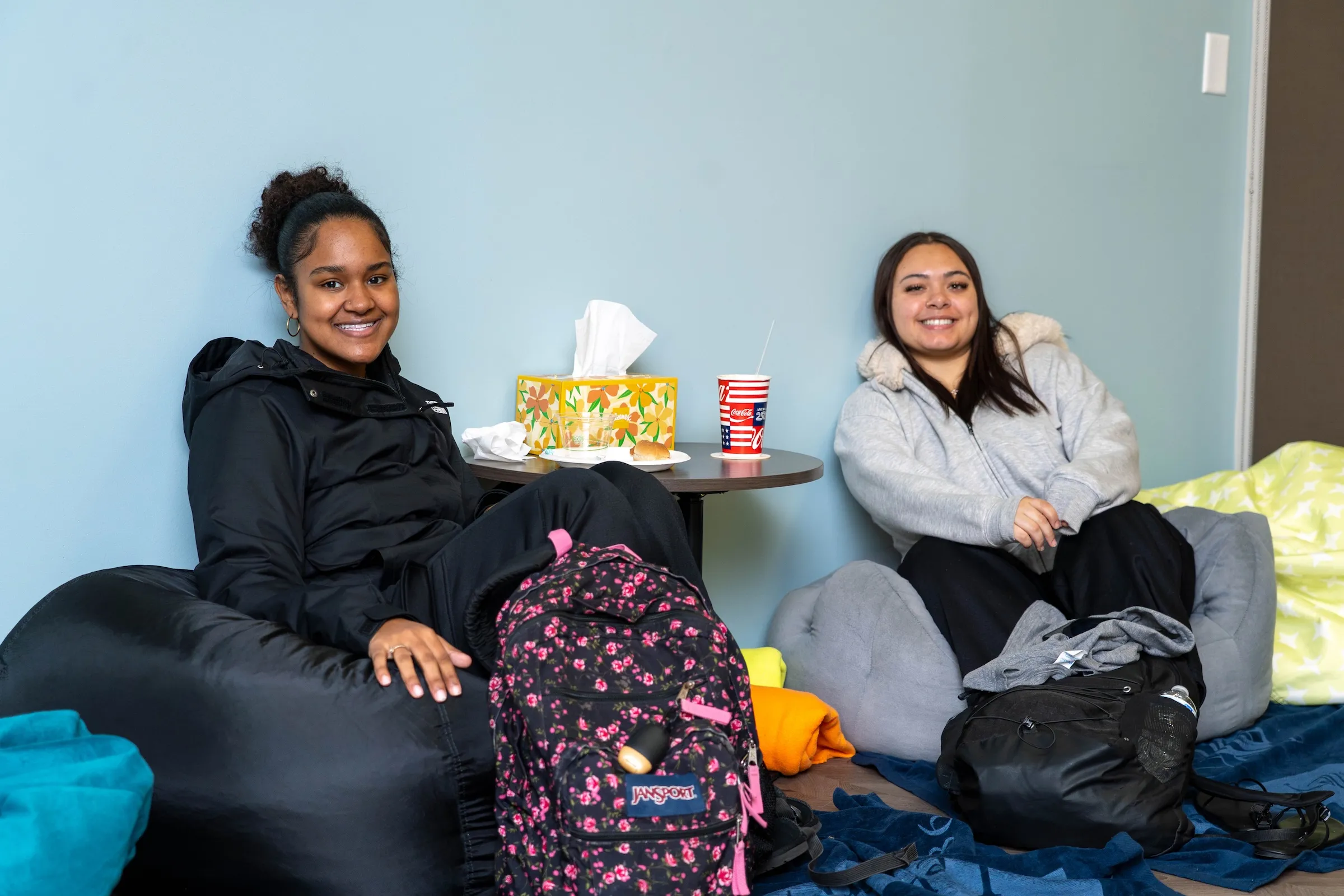 LVC first-generation students sit together at Dutchmen First cookout event