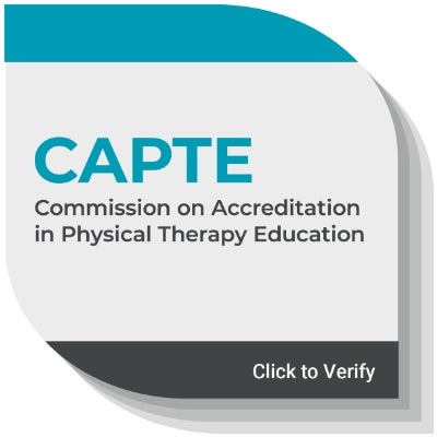 CAPTE Commission on Accreditation in Physical Therapy Education Verify Status badge