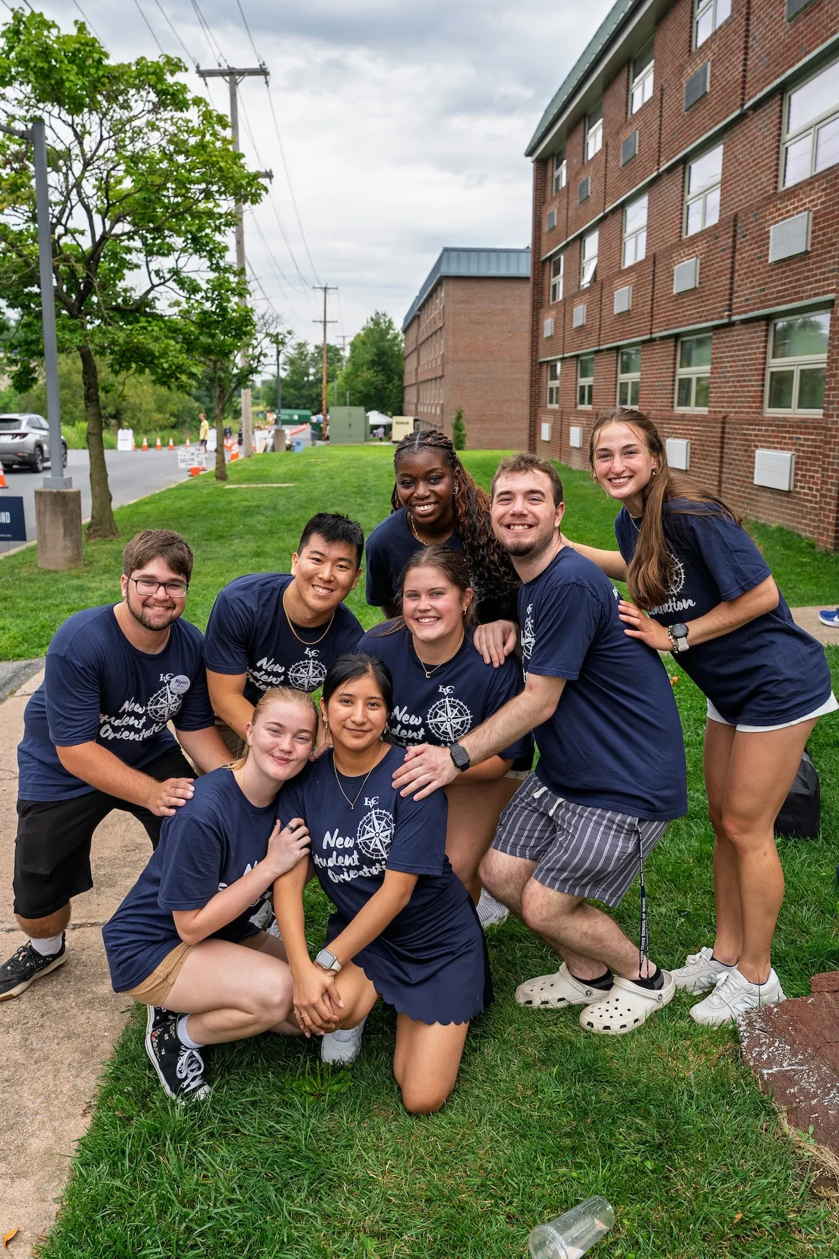 LVC RAs pose together on move-in day 2026