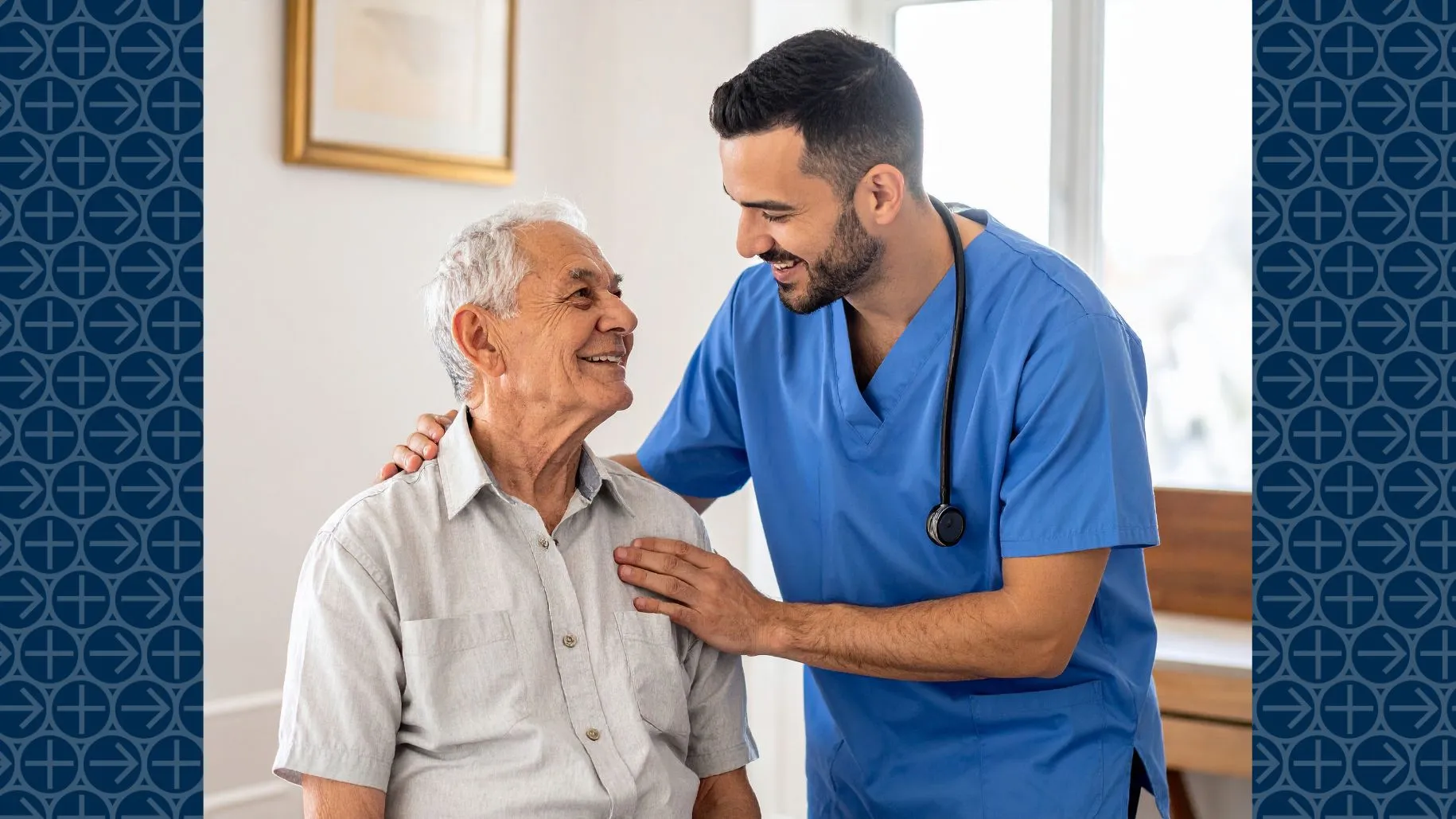 Care practitioner meets with patient