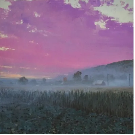 Michael Allen, Emerge, 2023, Oil on linen, 48 x 48 inches